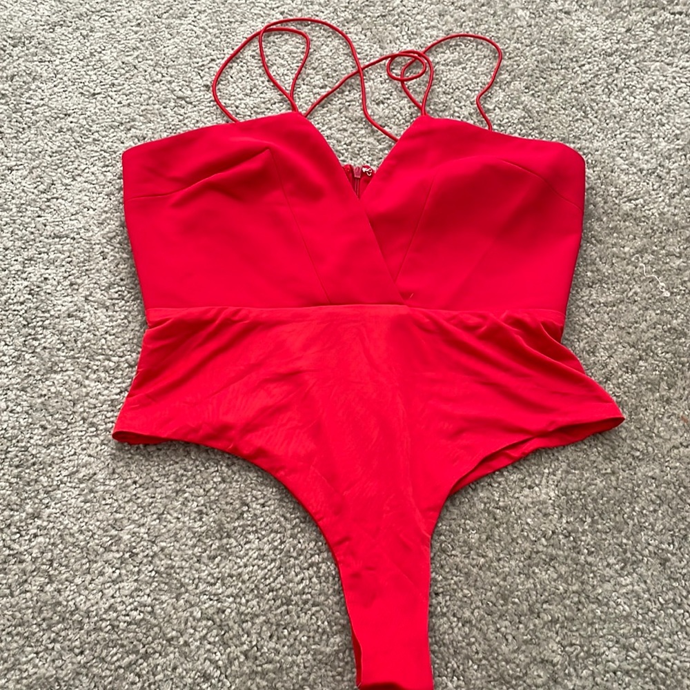 Red bodysuit